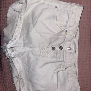 White Jean Shorts
